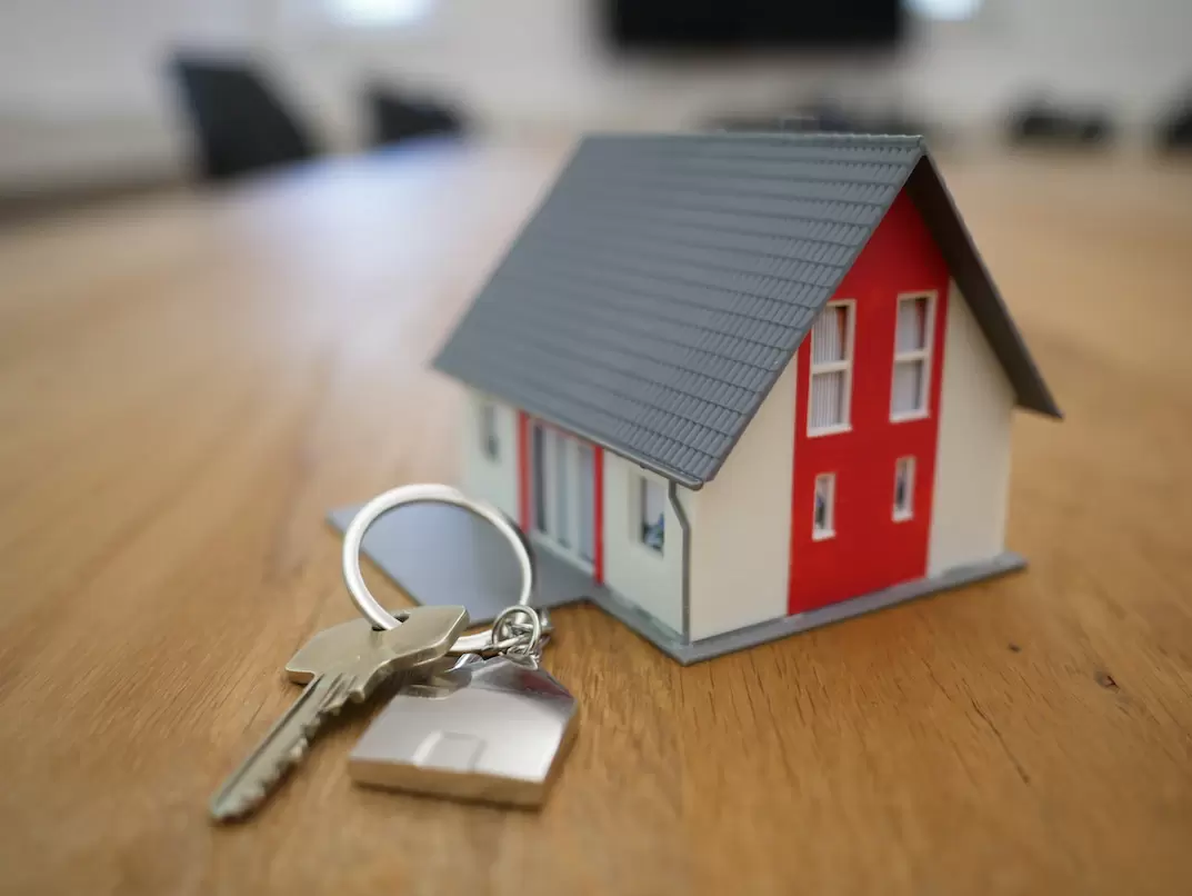 small toy house and keys